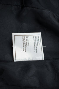 CHANEL 02A Charcoal Gray Brown Black Lambskin Leather Rabbit Fur Jacket 34 シャネル チャコールグレー ラムスキン レザー ラビットファー チャコールグレー ブラウン ブラック ジャケット 即発