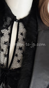 CHANEL 02A Charcoal Gray Brown Black Lambskin Leather Rabbit Fur Jacket 34 シャネル チャコールグレー ラムスキン レザー ラビットファー チャコールグレー ブラウン ブラック ジャケット 即発