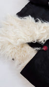 CHANEL 17B Black Silk Ivory Fantasy Fur Jacket Coat 48 シャネル ブラック シルク アイボリー ファー ジャケット コート 即発