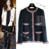 CHANEL 11S Navy Crochet Braid Trim Cotton Jacket 40 シャネル ネイビー クロシェット ブレイド トリミング コットン ジャケット 即発