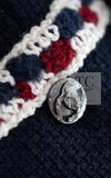 CHANEL 11S Navy Crochet Braid Trim Cotton Jacket 40 シャネル ネイビー クロシェット ブレイド トリミング コットン ジャケット 即発