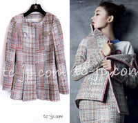 CHANEL 17C Multicolor Pink Trim Zipper Jacket 36 シャネル マルチカラー ピンク トリム ジッパー ジャケット 即発