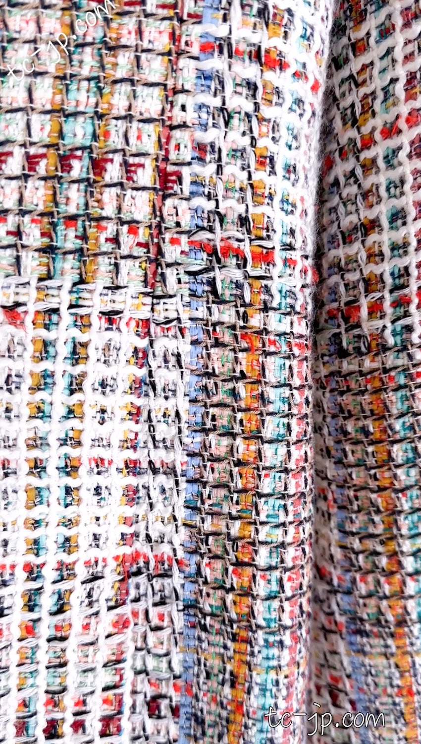 シャネル ジャケット CHANEL マルチカラー ピンク トリム ジッパー 17C