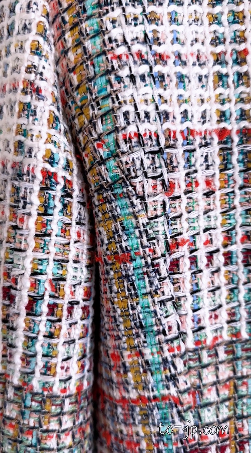 シャネル ジャケット CHANEL マルチカラー ピンク トリム ジッパー 17C