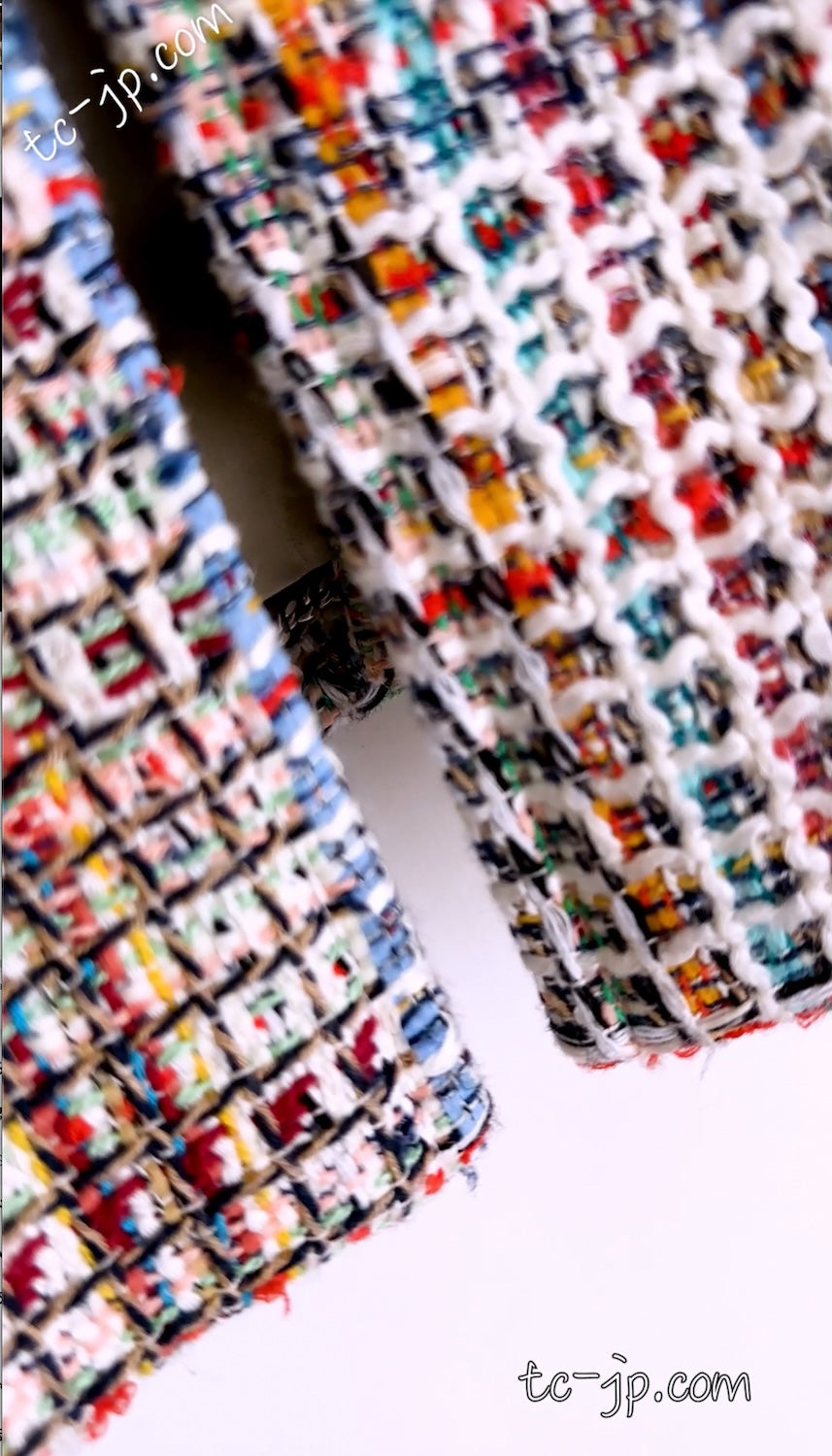 CHANEL ジャケット シャネル ジャケット CHANEL マルチカラー ピンク トリム ジッパー 17C