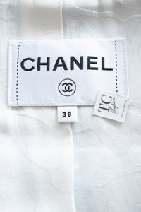 CHANEL 19C Light Blue LA PAUSA Buttons Tweed Jacket 38 シャネル ライト ブルー ラ パウザ ボタン ツイード ジャケット 即発