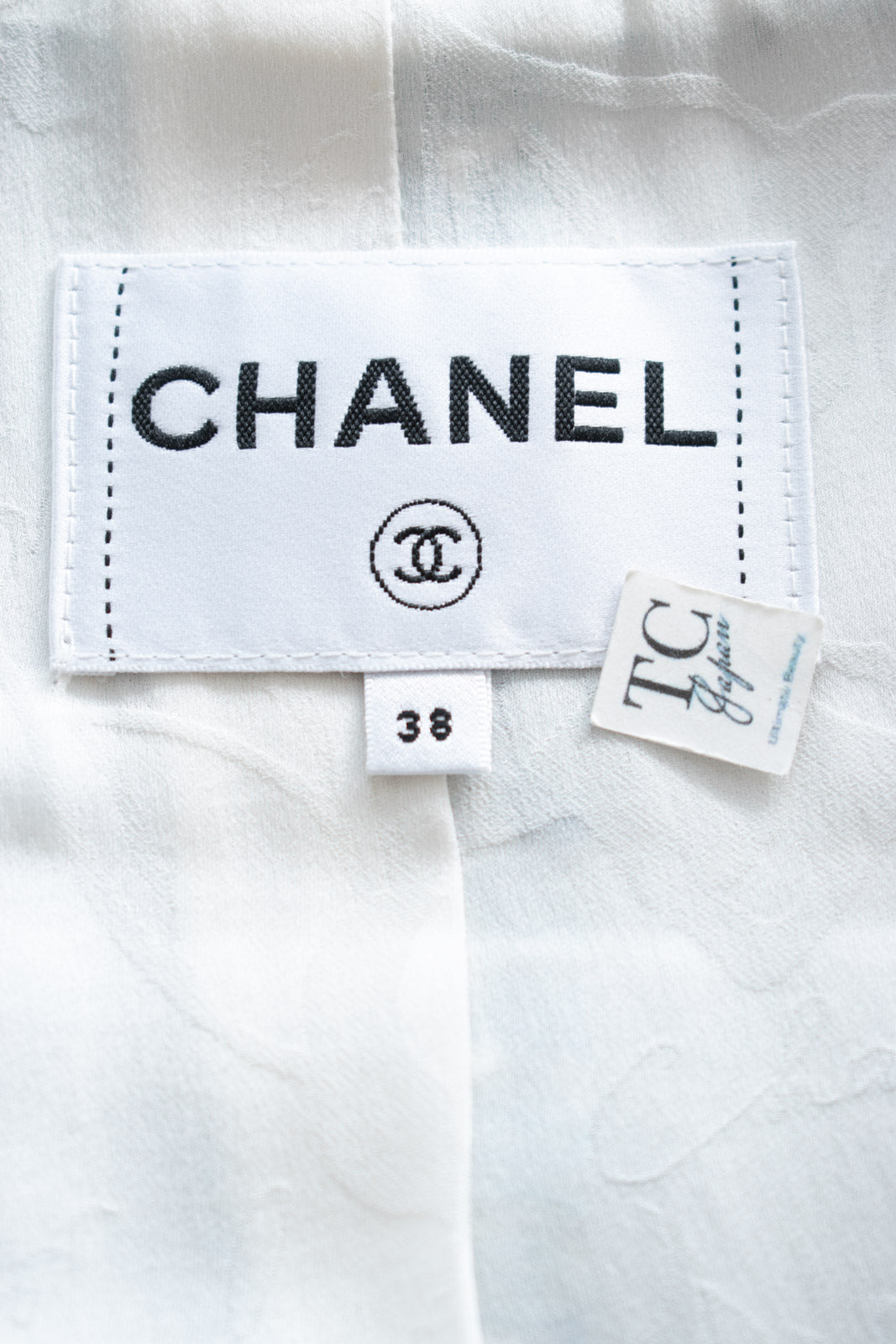 CHANEL 19C Light Blue LA PAUSA Buttons Tweed Jacket 38 シャネル ライト ブルー ラ パウザ ボタン ツイード ジャケット 即発