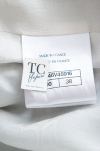 CHANEL 19C Light Blue LA PAUSA Buttons Tweed Jacket 38 シャネル ライト ブルー ラ パウザ ボタン ツイード ジャケット 即発 - TC JAPAN