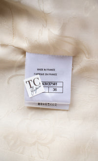 CHANEL 18PA Ivory Navy Red Tricolor Braid Trim Wool Tweed Jacket Coat 36 38 9