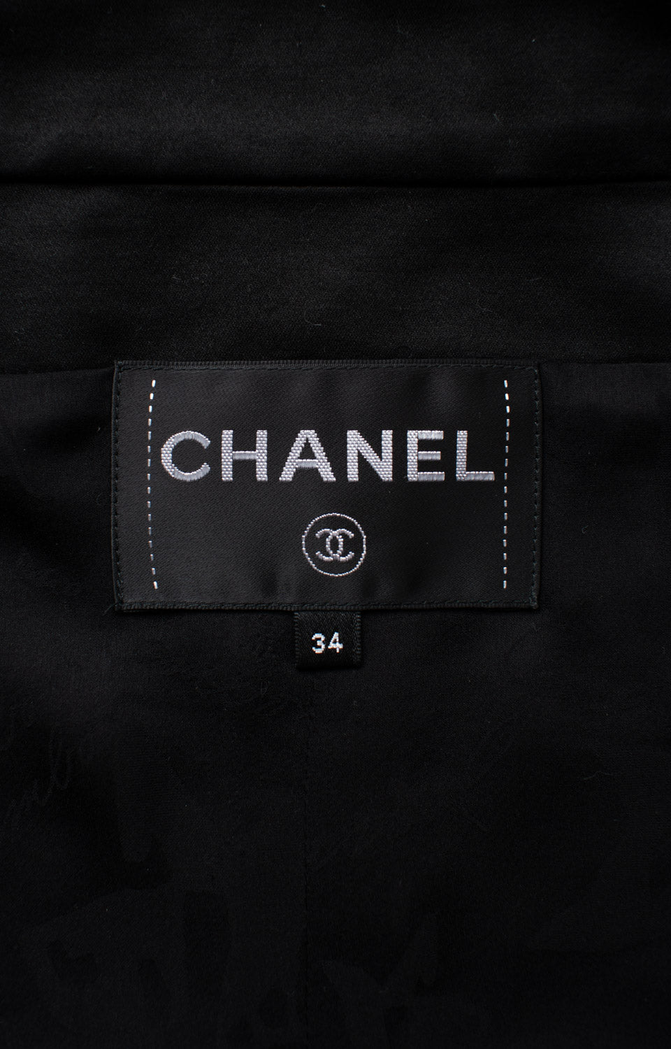 シャネル ジャケット CHANEL 17B ブラック ホワイト チェック レザー 襟 ツイード ラムスキン スタンドカラー 34