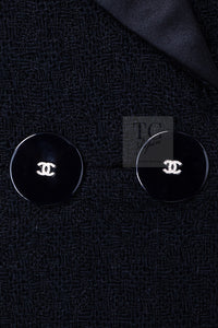 CHANEL 17PF Black Wool Blazer Double Jacket CC Button 44 46 シャネル ブラック ウール ブレザー ダブル ジャケット ココボタン 即発