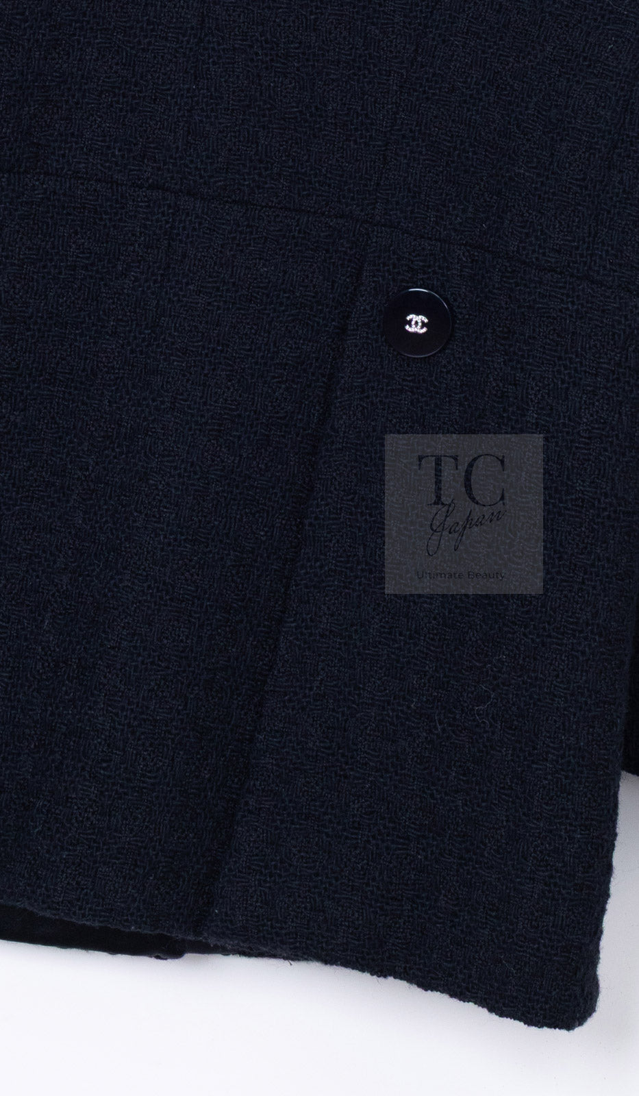 CHANEL 17PF Black Wool Blazer Double Jacket CC Button 44 46 シャネル ブラック ウール ブレザー ダブル ジャケット ココボタン 即発