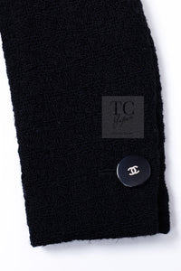 CHANEL 17PF Black Wool Blazer Double Jacket CC Button 44 46 シャネル ブラック ウール ブレザー ダブル ジャケット ココボタン 即発