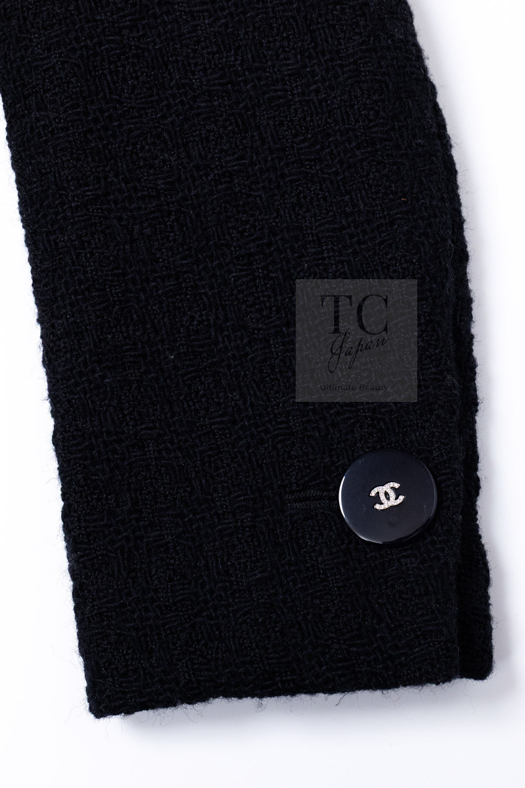 CHANEL 17PF Black Wool Blazer Double Jacket CC Button 44 46 シャネル ブラック ウール ブレザー ダブル ジャケット ココボタン 即発