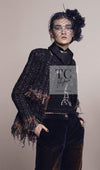 CHANEL 17PF Black Red Blue Mix Fantasy Tweed Jacket 34 ブラック レッド ブルー ミックス ファンタジー ツイード ジャケット 即発