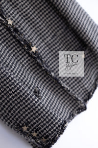 CHANEL 14PF Dark Chocolate Gray Stars Studded Mohair Tweed Jacket 40 シャネル シャネル ダークチョコ グレー スター スタッズ モヘア ジャケット 即発