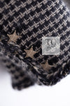 CHANEL 14PF Dark Chocolate Gray Stars Studded Mohair Tweed Jacket 40 シャネル シャネル ダークチョコ グレー スター スタッズ モヘア ジャケット 即発