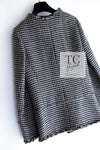 CHANEL 14PF Dark Chocolate Gray Stars Studded Mohair Tweed Jacket 40 シャネル シャネル ダークチョコ グレー スター スタッズ モヘア ジャケット 即発