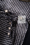 CHANEL 14PF Dark Chocolate Gray Stars Studded Mohair Tweed Jacket 40 シャネル シャネル ダークチョコ グレー スター スタッズ モヘア ジャケット 即発