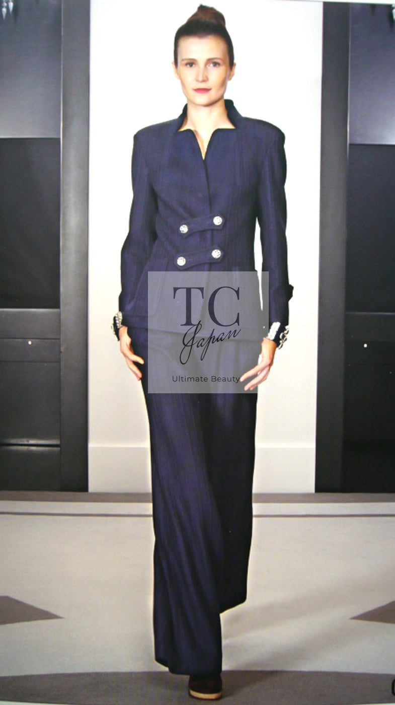 CHANEL 13S Navy Double Cotton Jacket 36 シャネル ネイビー ダブル コットン ジャケット 即発