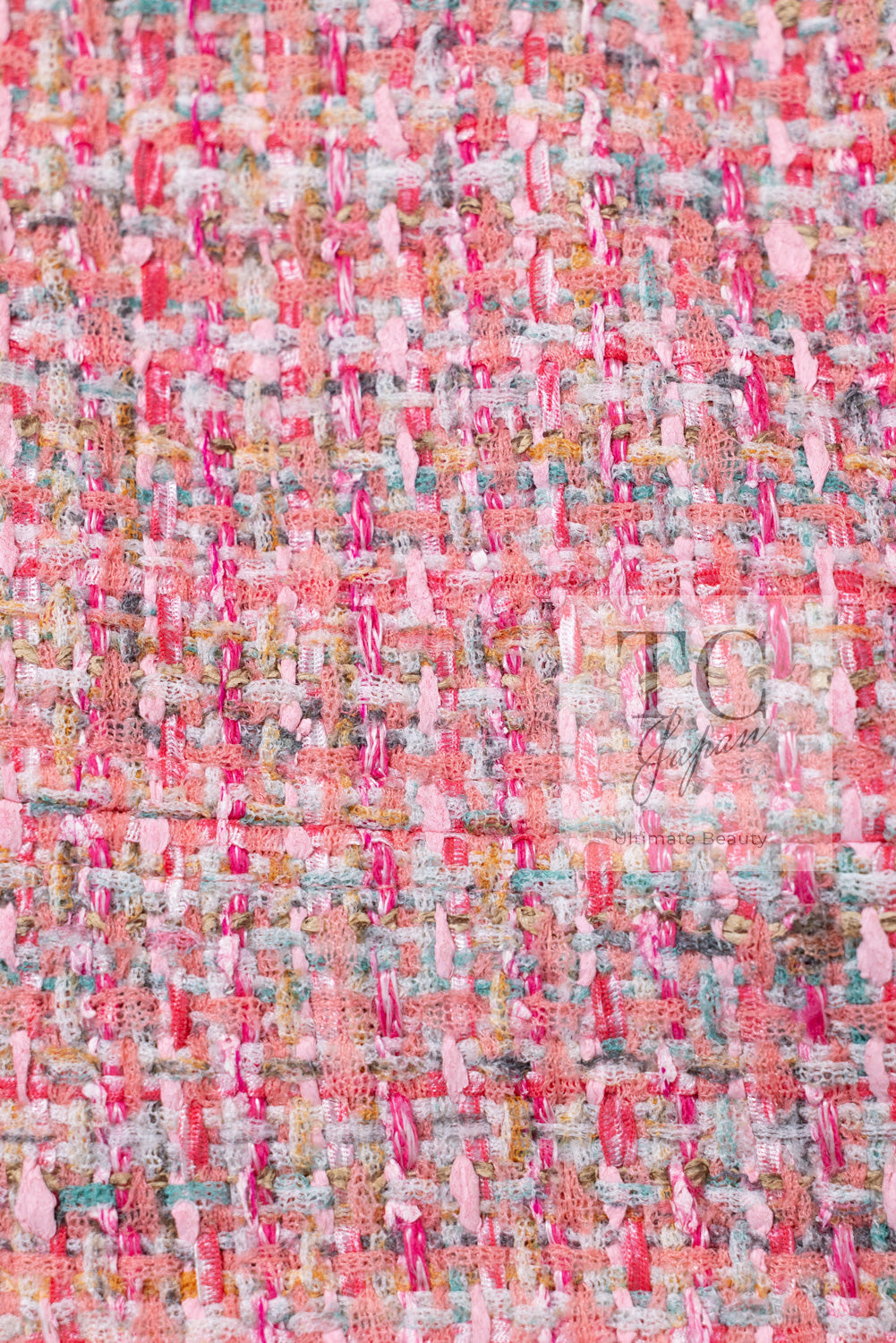 CHANEL 14S Pink Double Collarless Tweed Jacket 34 シャネル ピンク ダブル ノーカラー ツイード ジャケット 即発