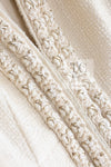CHANEL 17PF Ivory Cream Wool Tweed Coat Jacket 38 40 シャネル アイボリー クリーム ウール ツイード コート ジャケット 即発