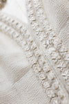 CHANEL 17PF Ivory Cream Wool Tweed Coat Jacket 38 40 シャネル アイボリー クリーム ウール ツイード コート ジャケット 即発