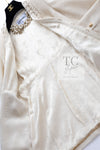 CHANEL 17PF Ivory Cream Wool Tweed Coat Jacket 38 40 シャネル アイボリー クリーム ウール ツイード コート ジャケット 即発
