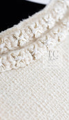 CHANEL 17PF Ivory Cream Wool Tweed Coat Jacket 38 40 シャネル アイボリー クリーム ウール ツイード コート ジャケット 即発