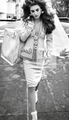 CHANEL 17PF Ivory Cream Wool Tweed Coat Jacket 38 40 シャネル アイボリー クリーム ウール ツイード コート ジャケット 即発