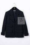 CHANEL 17C Black Wool 100% Pocket Tweed Jacket 42 44 46 シャネル ブラック ウール ポケット ツイード ジャケット 即発
