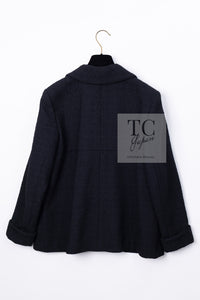 CHANEL 17C Black Wool 100% Pocket Tweed Jacket 42 44 46 シャネル ブラック ウール ポケット ツイード ジャケット 即発