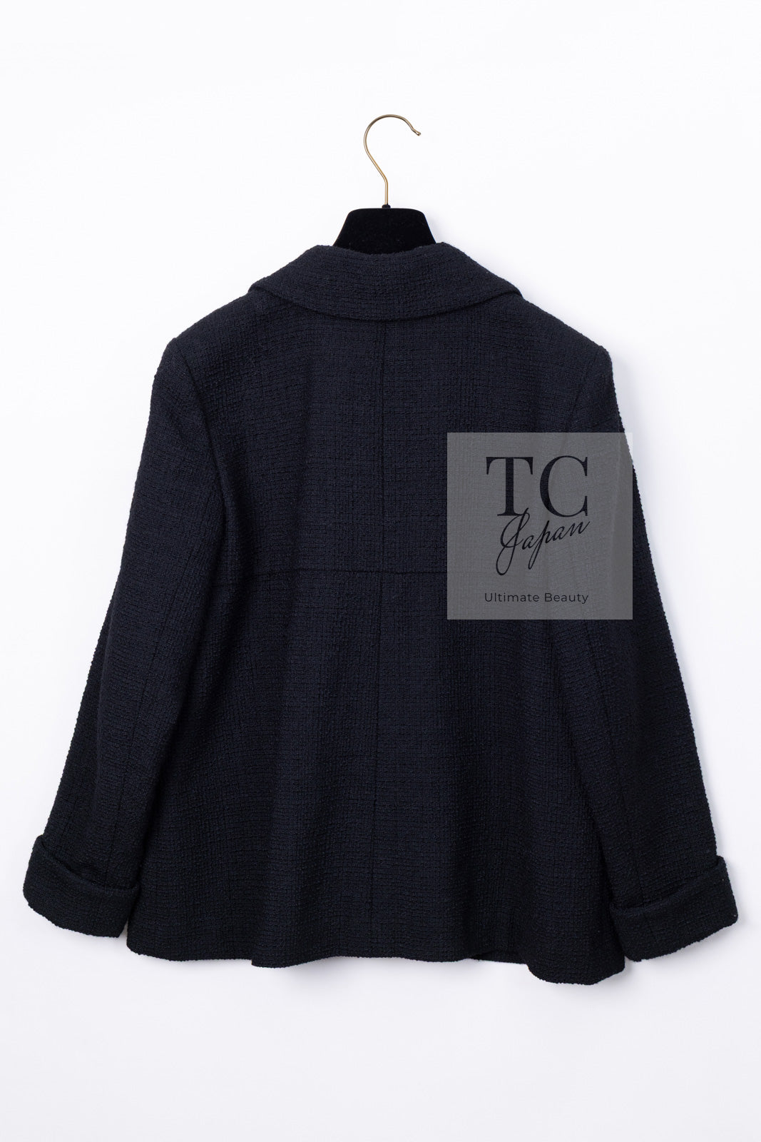 CHANEL 17C Black Wool 100% Pocket Tweed Jacket 42 44 46 シャネル ブラック ウール ポケット ツイード ジャケット 即発