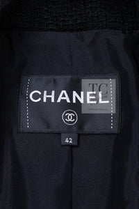 CHANEL 17C Black Wool 100% Pocket Tweed Jacket 42 44 46 シャネル ブラック ウール ポケット ツイード ジャケット 即発