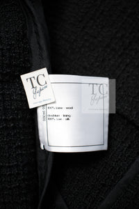 CHANEL 17C Black Wool 100% Pocket Tweed Jacket 42 44 46 シャネル ブラック ウール ポケット ツイード ジャケット 即発