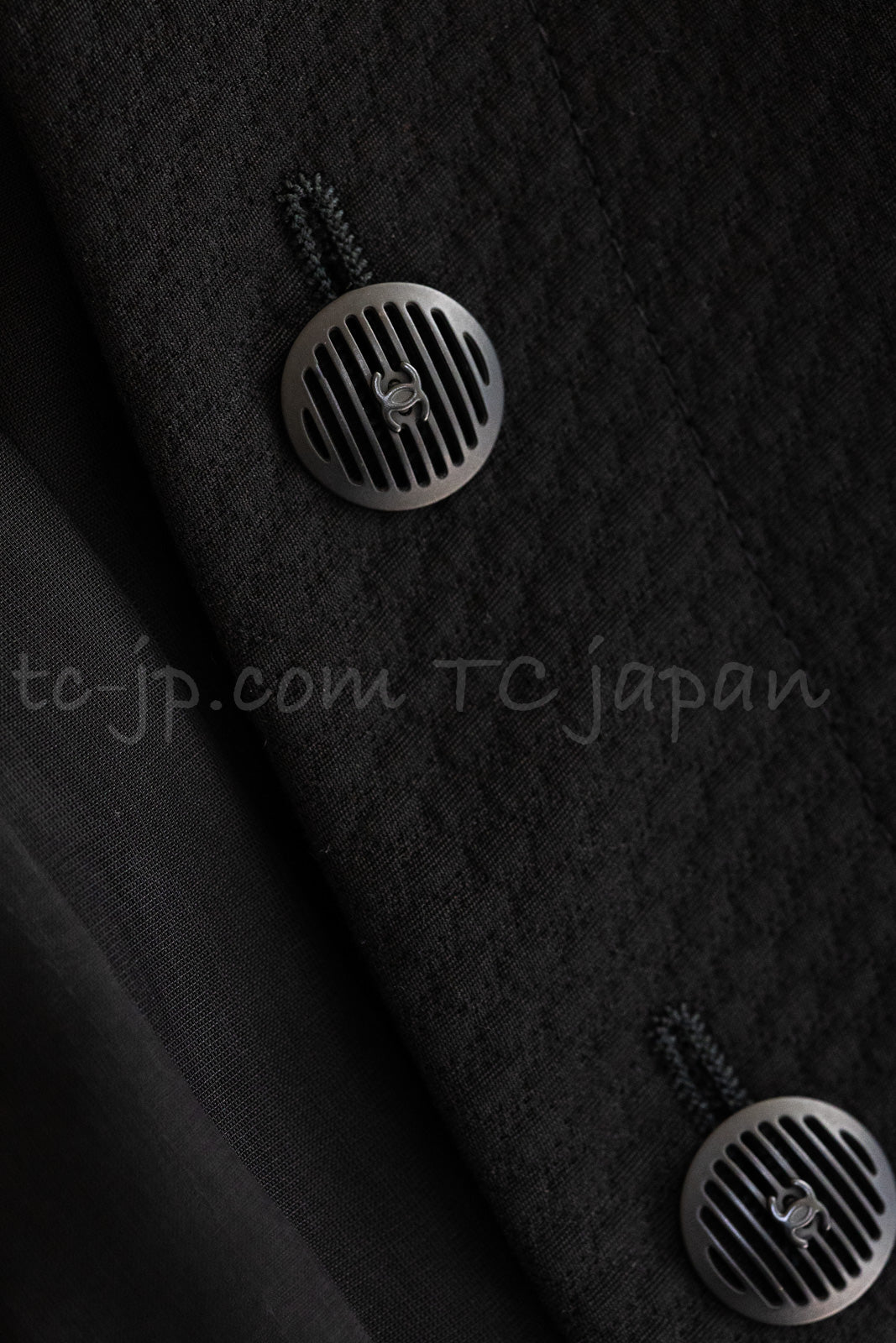 シャネル トップス ジャケット CHANEL 02S ブラック コットン シルク