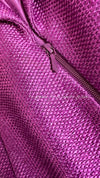 CHANEL 01S Purple Pink Cotton Zipper Jacket 38 40 シャネル パープル ピンク コットン ジッパー ジャケット 即発