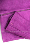 CHANEL 01S Purple Pink Cotton Zipper Jacket 38 40 シャネル パープル ピンク コットン ジッパー ジャケット 即発