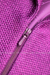 CHANEL 01S Purple Pink Cotton Zipper Jacket 38 40 シャネル パープル ピンク コットン ジッパー ジャケット 即発