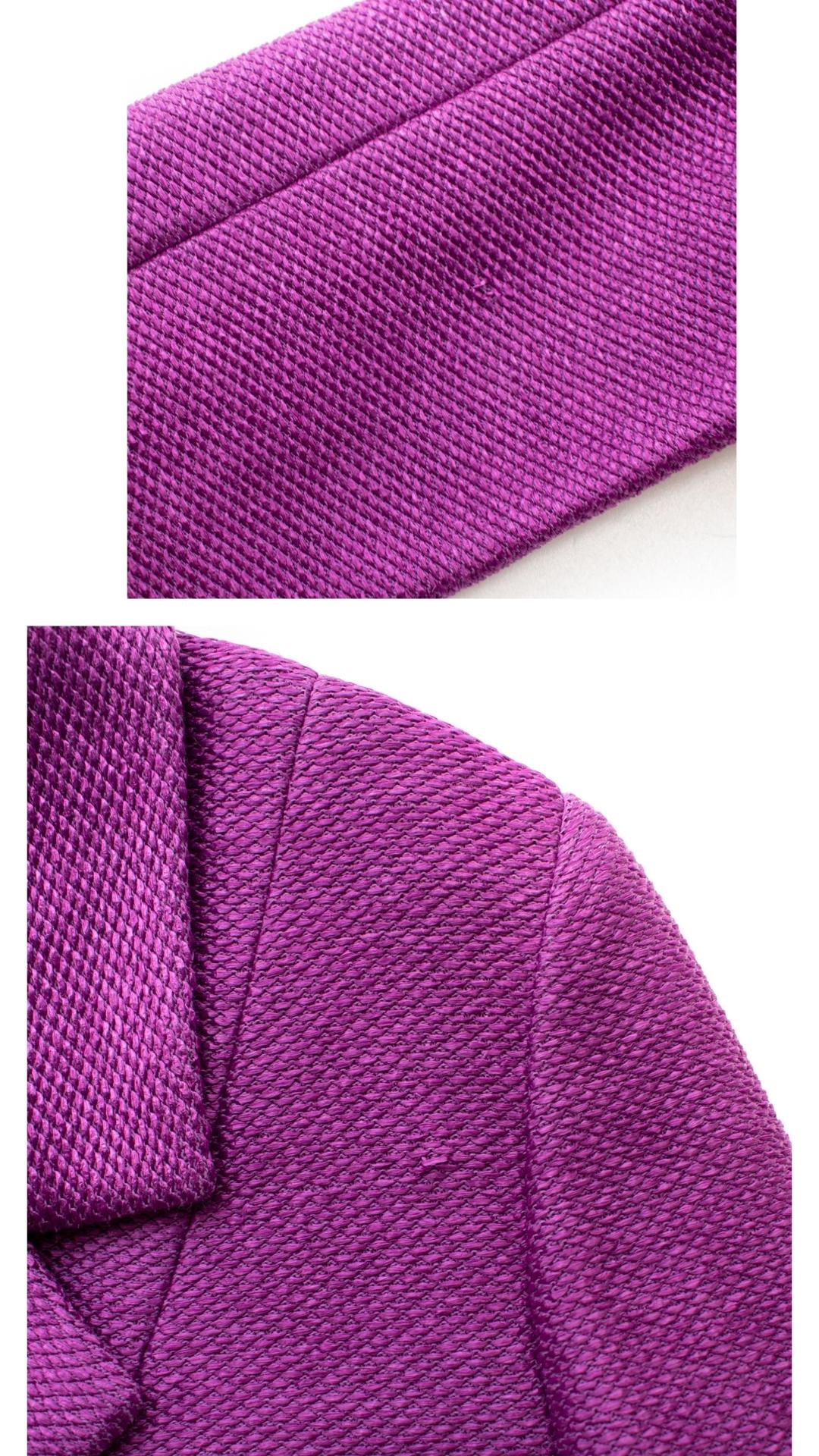 シャネル ジャケット CHANEL パープル ピンク コットン ジッパー 01S