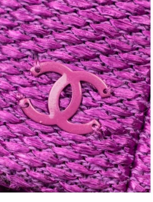 CHANEL 01S Purple Pink Cotton Zipper Jacket 38 40 シャネル パープル ピンク コットン ジッパー ジャケット 即発