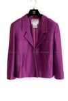 CHANEL 01S Purple Pink Cotton Zipper Jacket 38 40 シャネル パープル ピンク コットン ジッパー ジャケット 即発