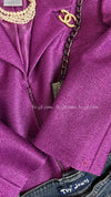 CHANEL 01S Purple Pink Cotton Zipper Jacket 38 40 シャネル パープル ピンク コットン ジッパー ジャケット 即発