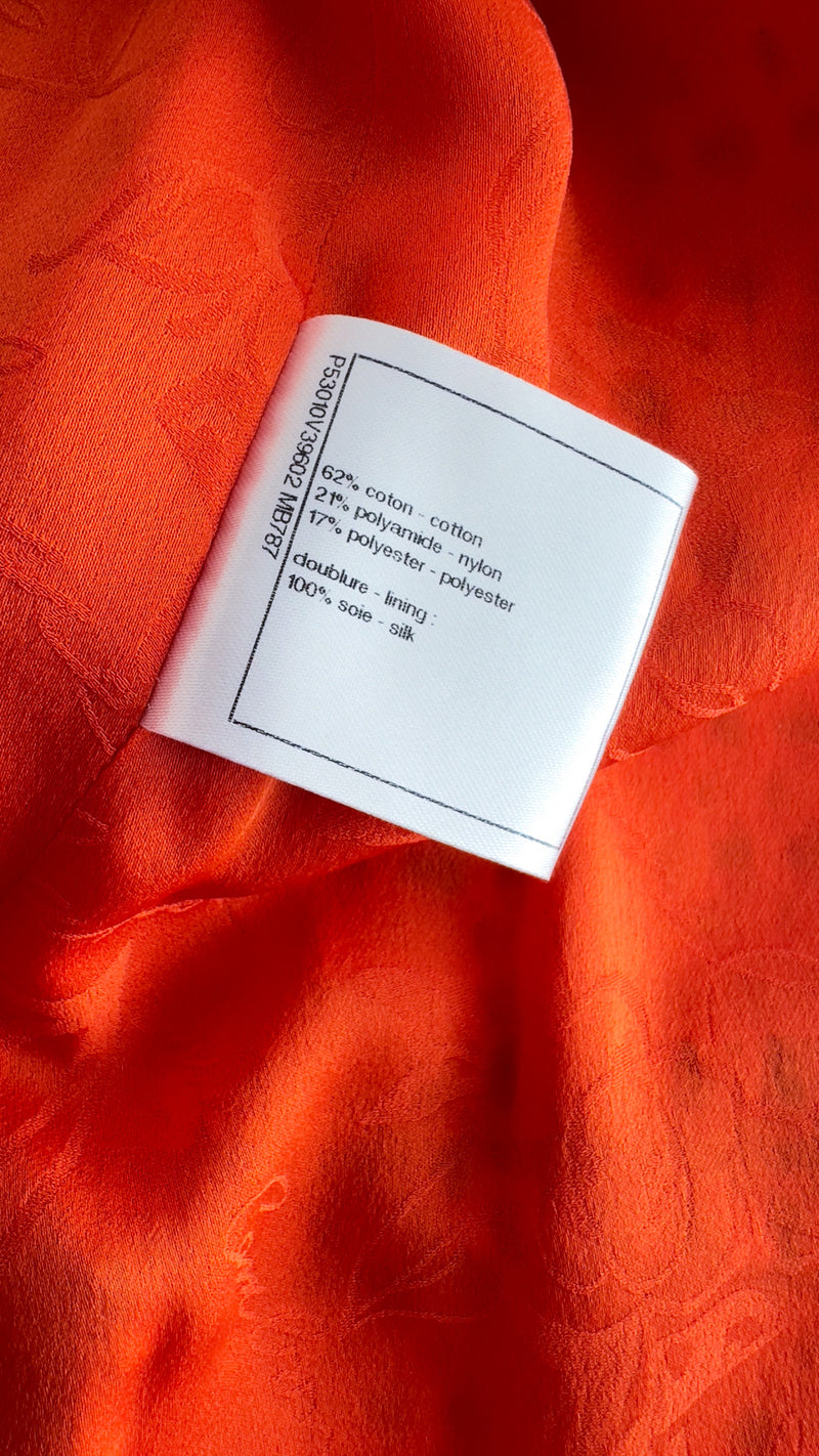 CHANEL 16C Green Orange Multicolor Tweed Jacket 34 36 シャネル グリーン オレンジ マルチカラー ツイード ジャケット 即発