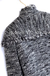 CHANEL 04A Black Choco Le Makeup de Tweed Jacket 34 36 シャネル ブラック チョコ メイクアップ ワッペン ウール ツイード ジャケット 即発