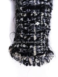 CHANEL 03A White Black Mixed Lesage Sequin Tweed Jacket 38 シャネル ホワイト ブラック ミックス ルサージュ スパンコール ツイード ジャケット 即発