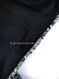 CHANEL 03A White Black Mixed Lesage Sequin Tweed Jacket 38 シャネル ホワイト ブラック ミックス ルサージュ スパンコール ツイード ジャケット 即発