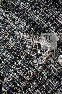 CHANEL 03A White Black Mixed Lesage Sequin Tweed Jacket 38 シャネル ホワイト ブラック ミックス ルサージュ スパンコール ツイード ジャケット 即発