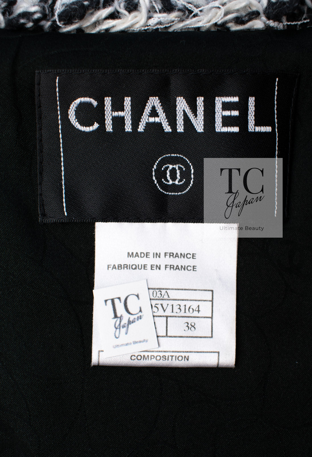 CHANEL 03A White Black Mixed Lesage Sequin Tweed Jacket 38 シャネル ホワイト ブラック ミックス ルサージュ スパンコール ツイード ジャケット 即発