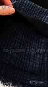 CHANEL 11S Navy Black CC Logo Button Wool Silk Jacket 40 シャネル ネイビー ブラック ココボタン ウール シルク ジャケット 即発